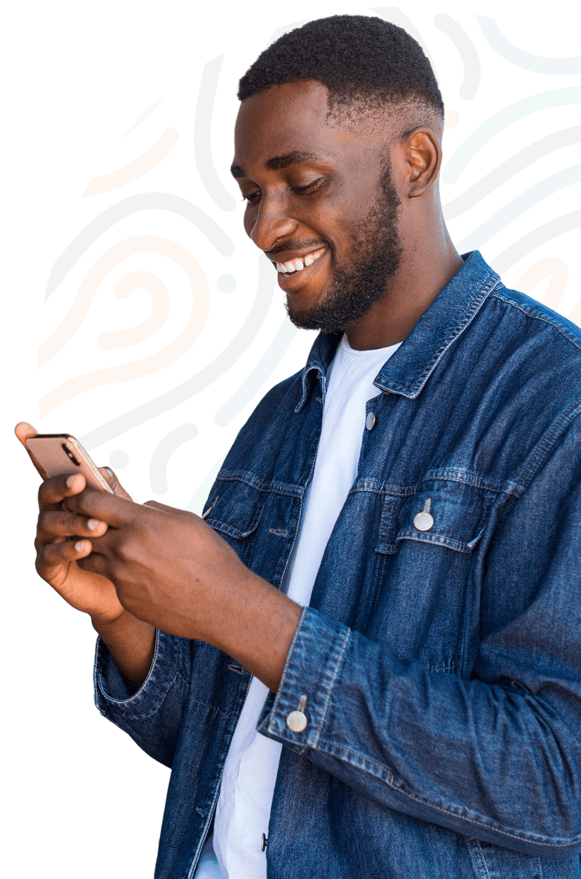 Person using smartphone