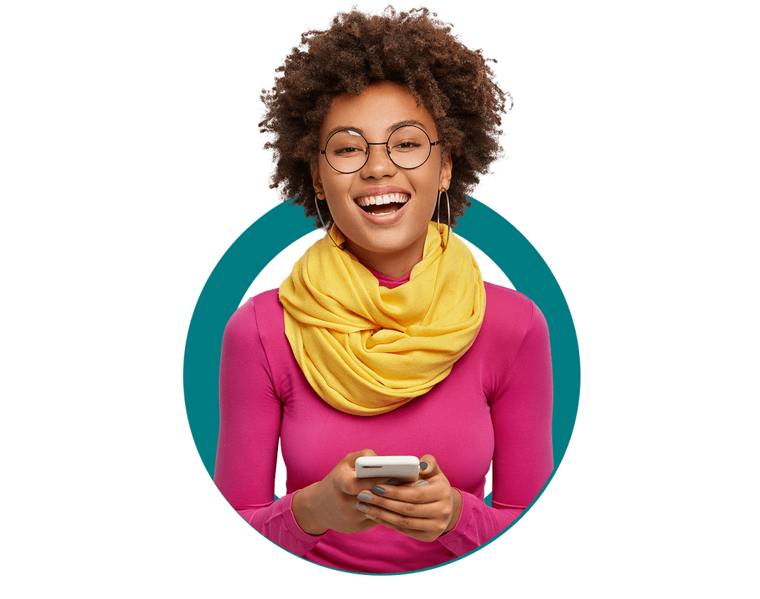 Person using smartphone